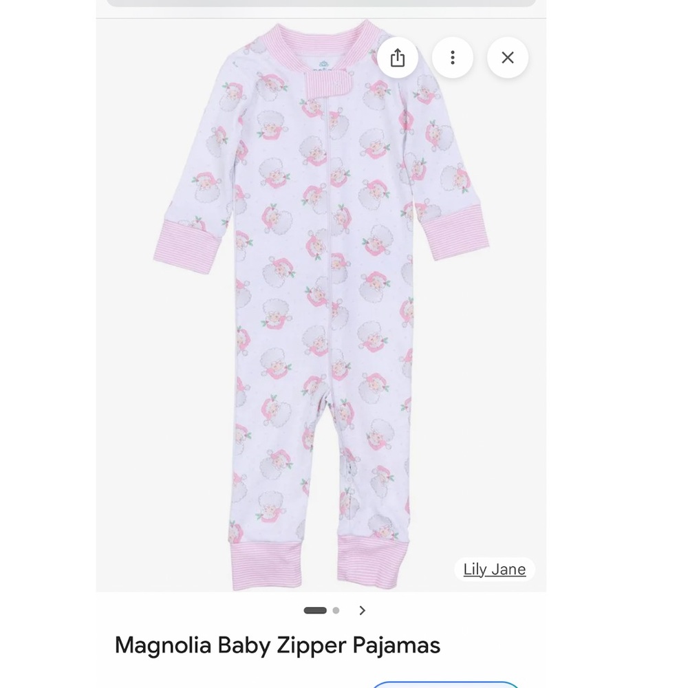 Magnolia Baby Santa Baby Pajamas
